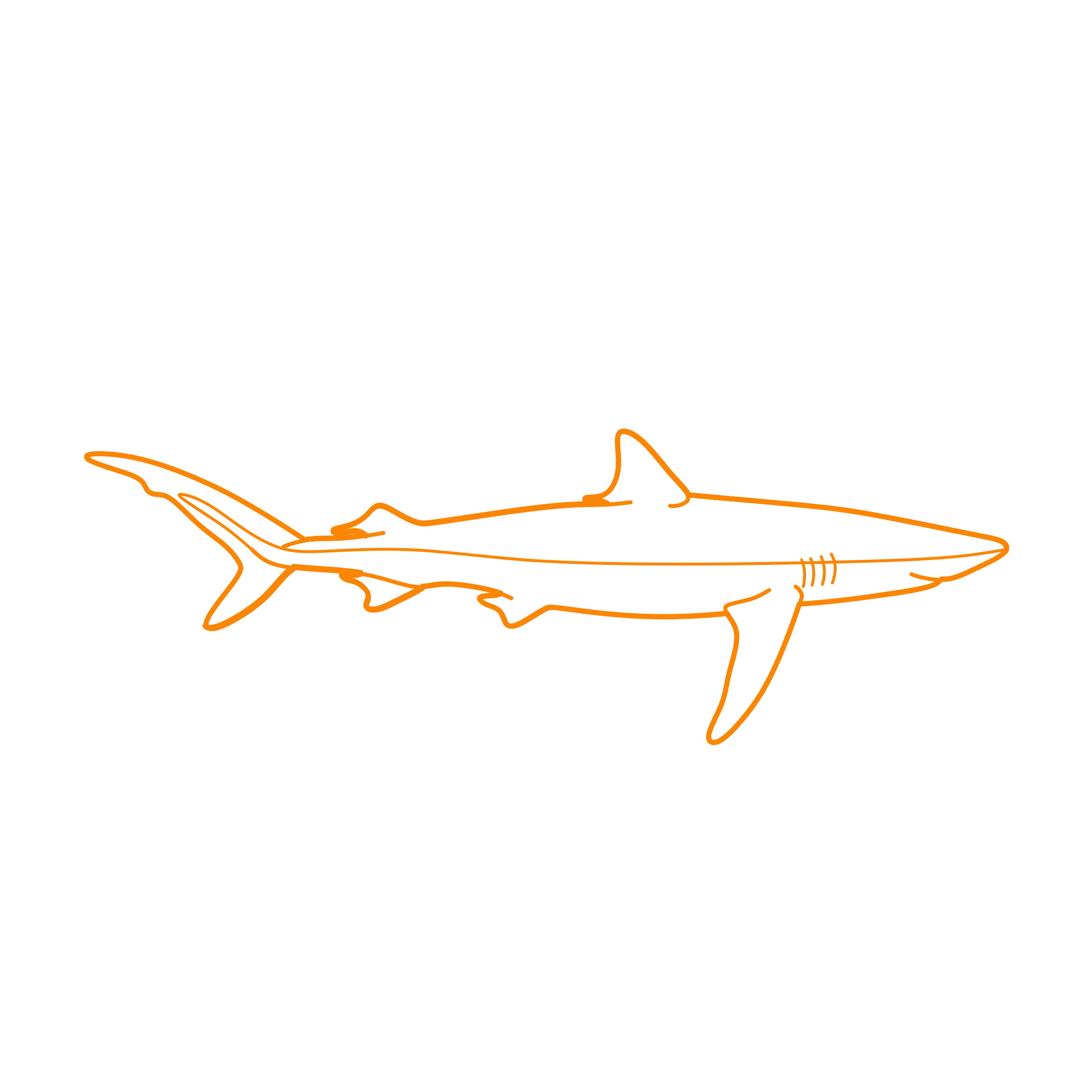 Animals Sharks Blue Shark Digital Sketch Svg Design Free Vectors